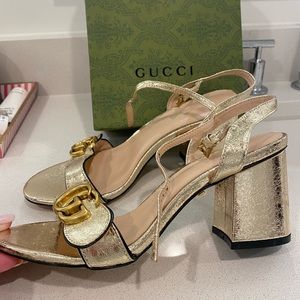 Gold Gucci Heels